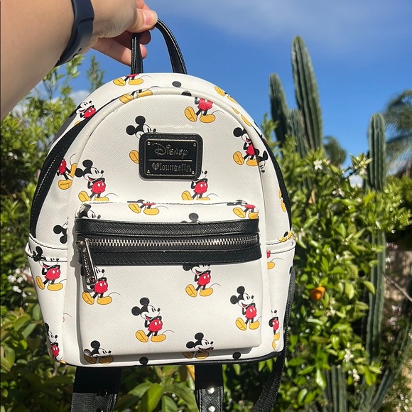 Loungefly | Bags | Loungefly Mickey Mouse Backpack White | Poshmark